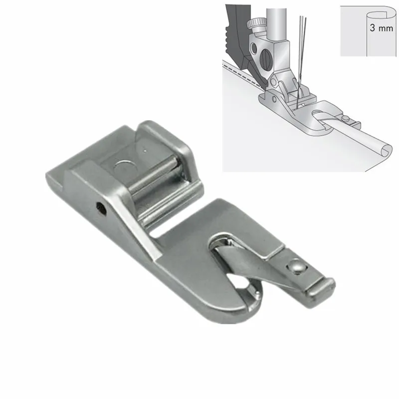 SNAP ON ROLLED HEMMER HEM FOOT FOR PFAFF HOME SEWING MACHINE PARTS 3MM