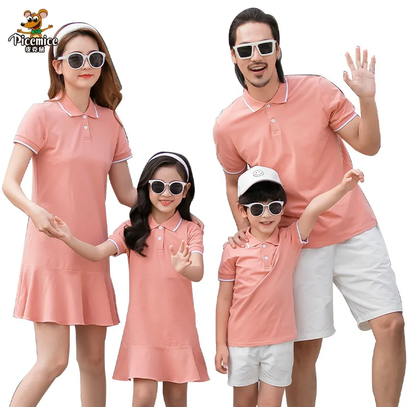 Family Clothing Mother Daughter Dresses Summer Father Son T-Shirts Short Pants Men Boy Family Matching Outfits Women Girl Dress