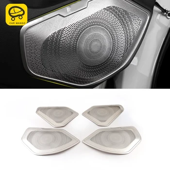 

CarManGo For Toyota Rav4 Rav 4 XA50 2019 2020 Car Door Speaker Cover Loudspeaker Sound Chrome Pad Trim Frame Decoration Sticker