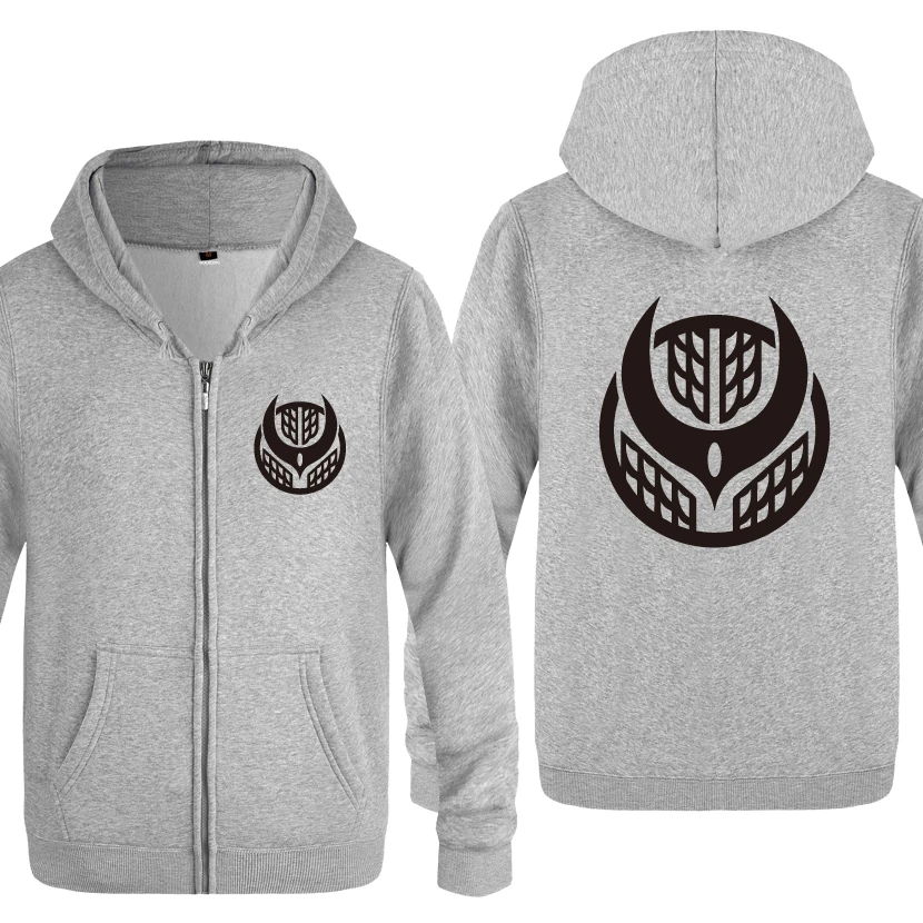 Ka men Rider Zangetsu Symbol свитшоты мужские мужские флисовые толстовки на молнии с капюшоном кардиганы