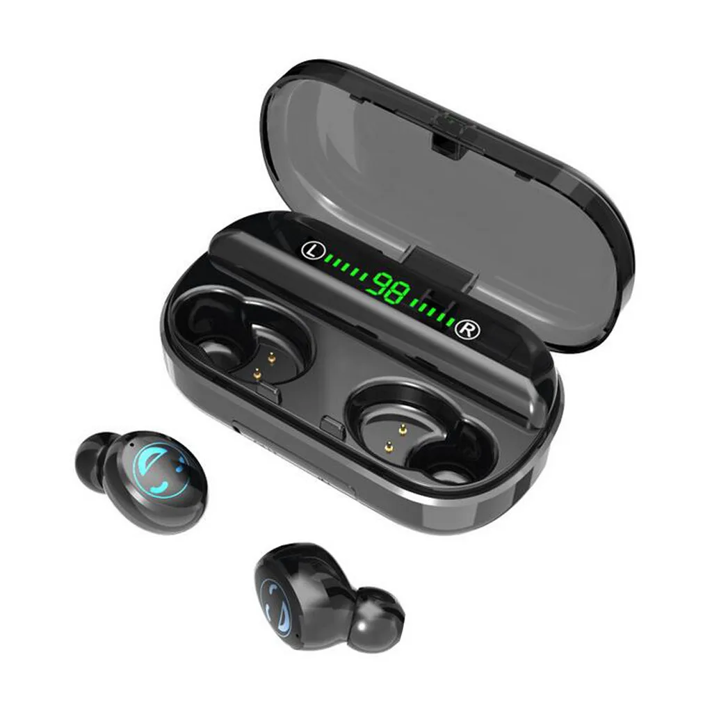 20# TWS Bluetooth наушники с микрофоном светодиодный дисплей беспроводные Bluetooth наушники водонепроницаемые шумоподавляющие гарнитуры