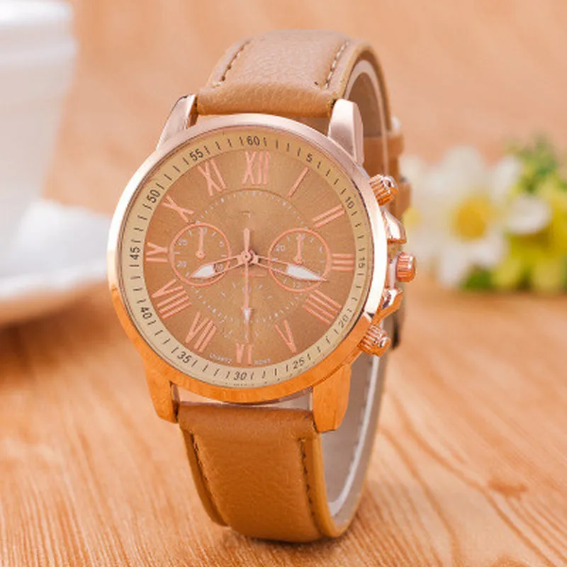 1 шт. кварцевые часы кожаный ремешок для женщин Женская Мужская мода браслет наручные часы relogio feminino masculino