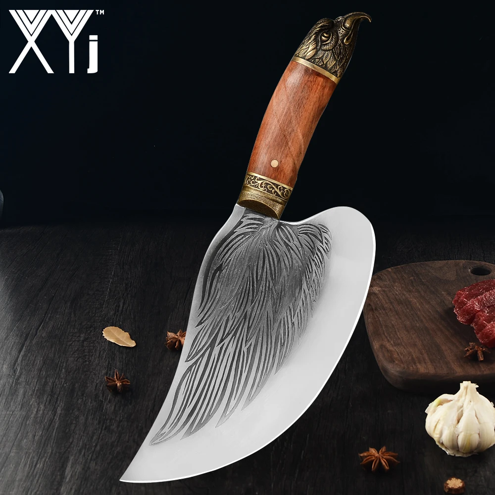 XYj кухонные столовые приборы 9 дюймов сверхмощный нож из нержавеющей стали для