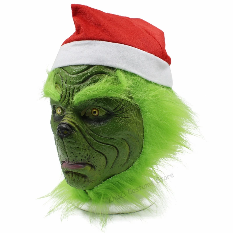 Рождественский костюм Санта-Клауса Grinch для взрослых, Рождественский костюм Grinch, одежда для косплея, мужская одежда