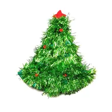 Рождественские украшения Рождественская елка шляпа Рождественская соломенная шляпа Вечерние наряды реквизит Кепка
