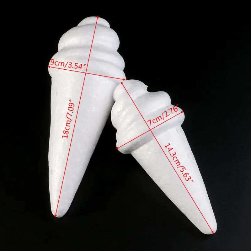 Манекен из пенополистирола для торта, манекен для моделирования в форме мороженого, Сахарный цветок, Свадебный декор Y4UE