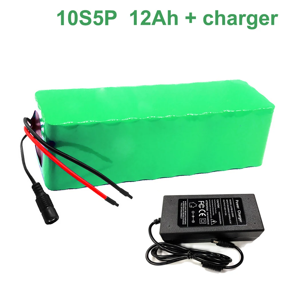 With charger 36V 15Ah 10S5P 18650 Li-ion Battery Pack E-Bike Ebike electric bicycle 42V