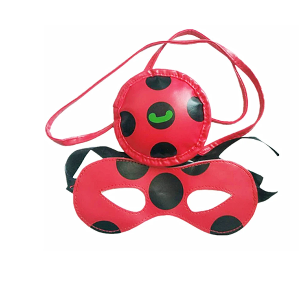 maskbag Marinette Божья коровка Косплей красное красивое платье для девочек летняя одежда Леди Жук вечерние платья детские платья в горошек для маленьких девочек костюмы - Цвет: maskbag