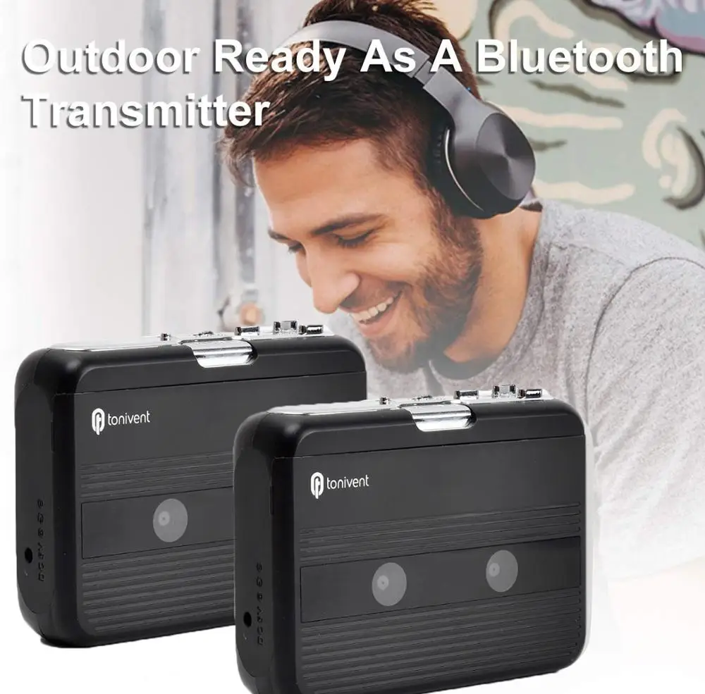 Bluetooth Cassette Player FM Transmitter Stereo Walkman FM Radio Personal Tape Player with Auto-reverse cassette player