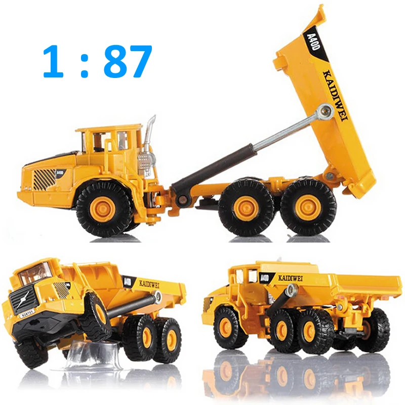 

1:87 Metal Construction Vehicles Toy Model 6-Wheels Simulation Model Toys Tractor for Kids Metal Model Trucks Kids Boy Toy QC35s