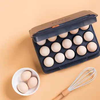 

Egg Protective Case Eggs Storage Box Convenient Eggs Storage Container for Home Kitchen (Light Grey)