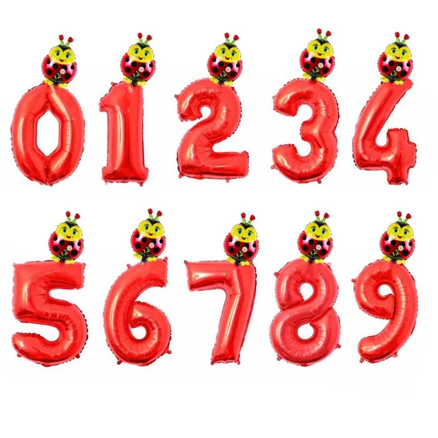 2 шт. 32 дюймов номер Фольга воздушные шары мини Лягушка улитка животных шар пчелы бабочки, для детей 1, 2, 3, 4, 5, 6 лет Детская День рождения украшения/воздушные шары