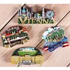 Magnetic refrigerator magnets Italy Switzerland Chile Austria European  countries Tourist attractions souvenir Home decoration ► Photo 2/6