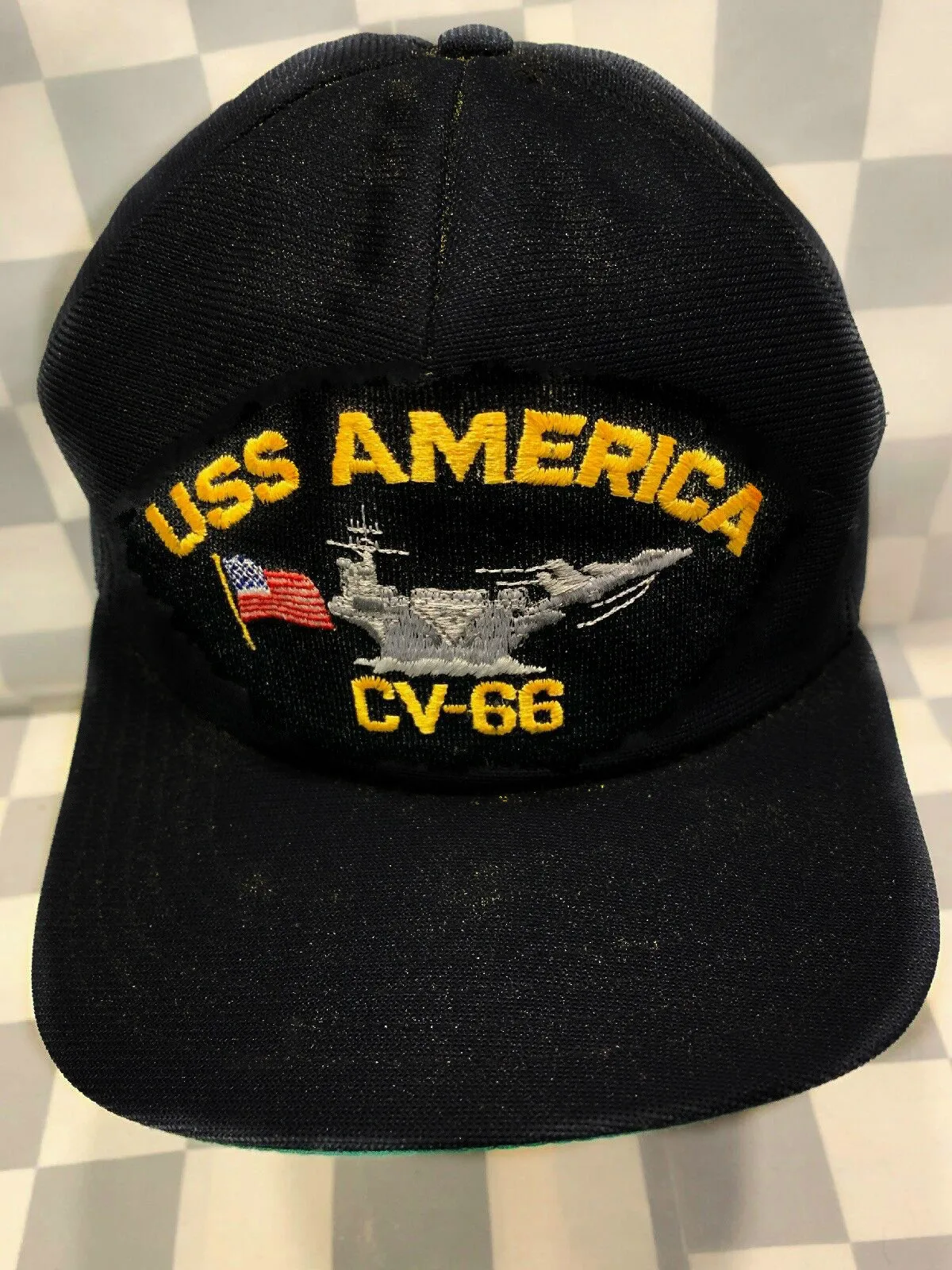 Печатный USS Америка CV-66 военный воздушное судно Перевозчик винтажный Snapback шапка