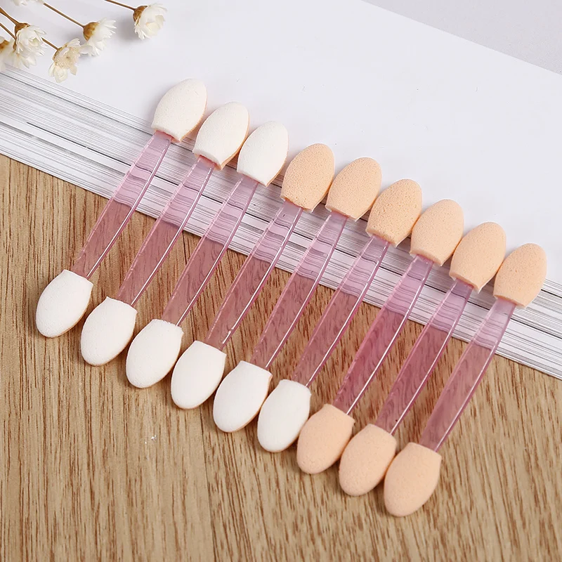 

10Pcs/bag Double-end Eye Shadow Eyeliner Brush Sponge Applicator Tool Cosmetic Multi-function Soft Sponge Eye Makeup Brushes