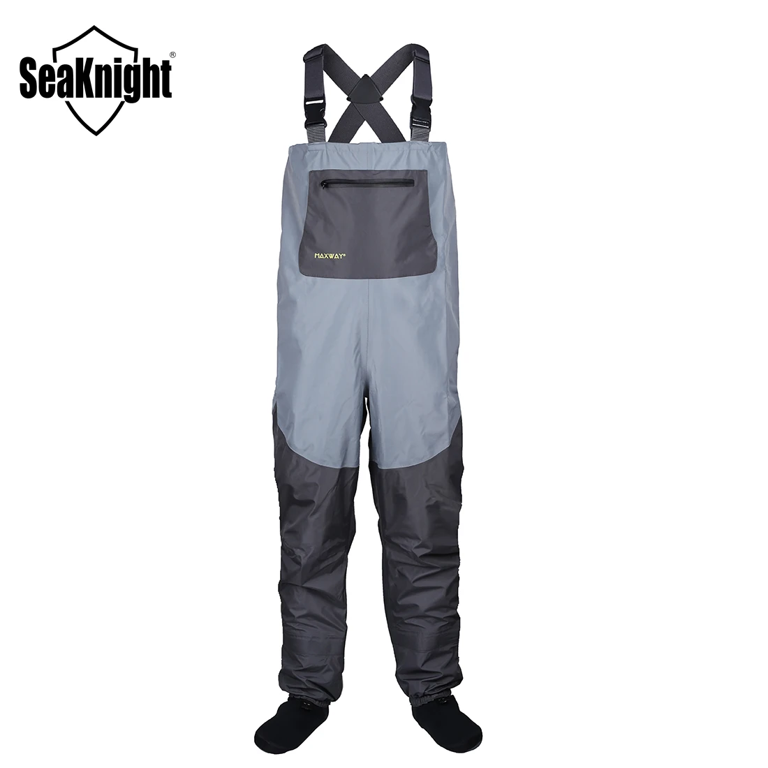 

SeaKnight Fly Fishing Waders Pants 5-Layer Polyester Durable Breathable Waterproof Stocking Foot for Fly Fishing S M L XL XXL