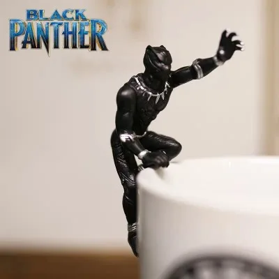 Marvel X-Men Black Panther Action Figure Sitting Posture Miniature Anime Mini Doll Decoration PVC Collection Figurine Model Toys | Игрушки и