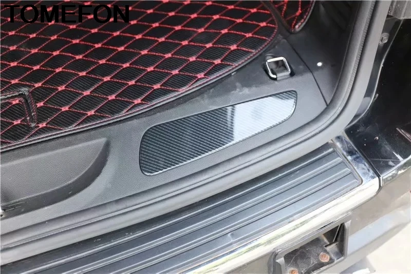 TOMEFON для Jeep Grand Cherokee ABS углеродное волокно краска красный автомобиль Задняя отделка крышки багажника салонные аксессуары Стайлинг