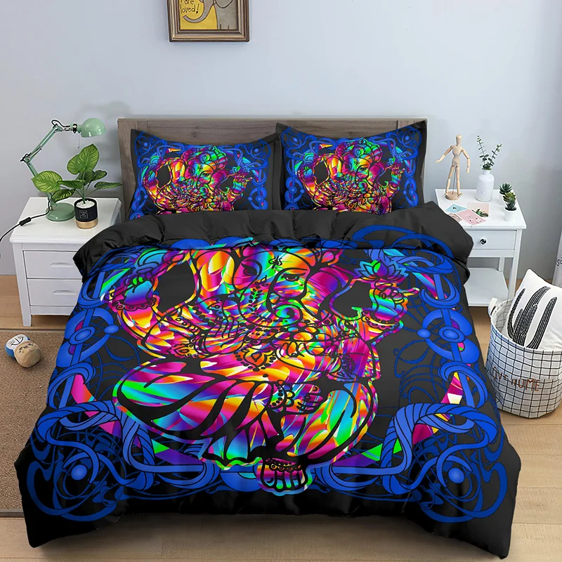 Ganesha Lord Luxury King Queen Single Bedding Set Psychedelic Duvet Cover AU/EU/UK/US Size Available With PIllowcase 2/3pcs