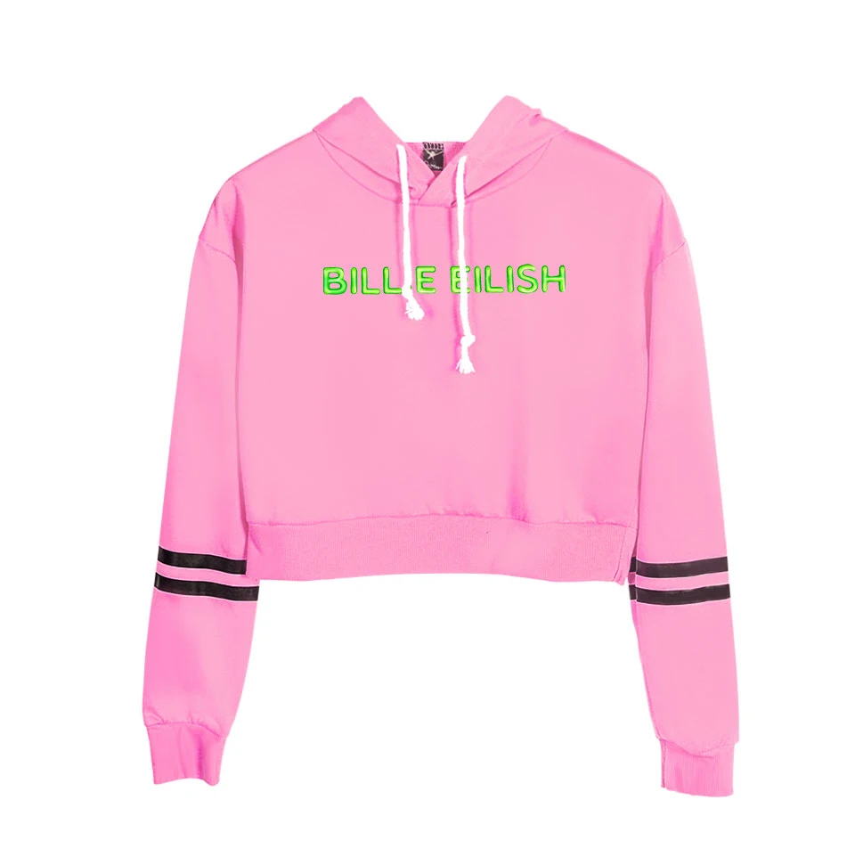Billie Eilish, Женская толстовка, укороченный топ, худи размера плюс, одежда Billie Eilish, толстовки, одежда с капюшоном, Harajuku, уличная одежда, новинка