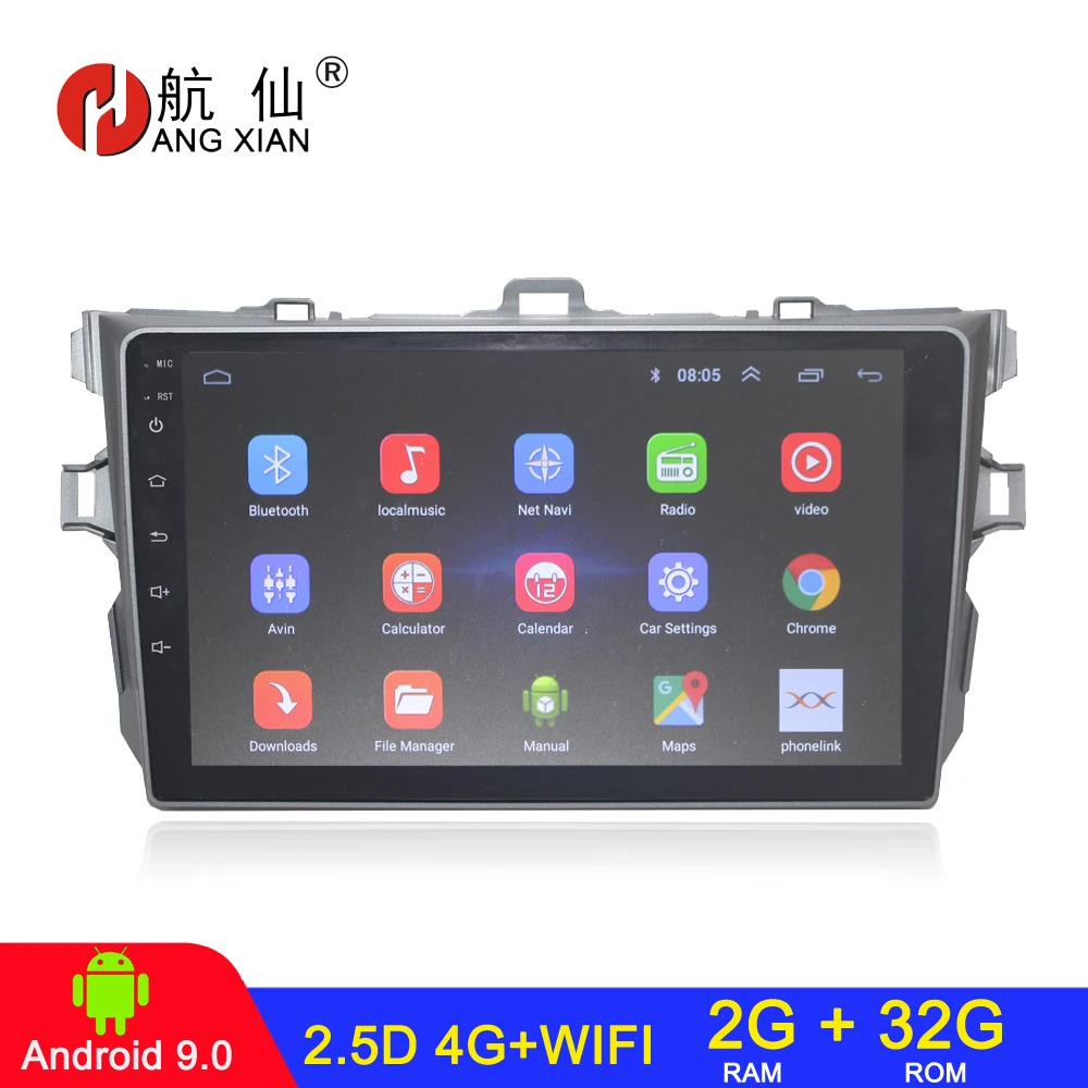 Автомагнитола 2 din Android 9 1 для Toyota Corolla E140/150 2006-2011 + 32 ГБ 4G Wi-Fi | Автомобили и мотоциклы