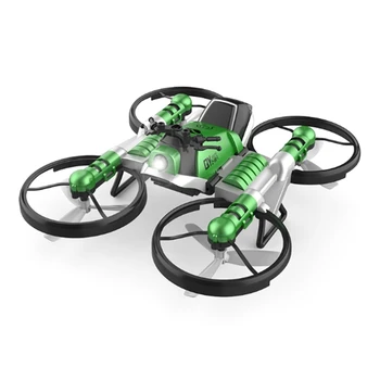 

FPV RC Drone Motorcycle 2 in 1 Foldable Helicopter WiFi Camera 0.P Altitude Hold RC Quadcopter Motorcycle Drone Gift Toy-Green