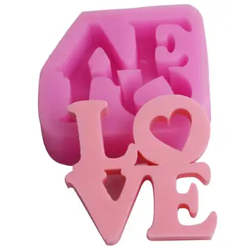 

Silicone Mold LOVE Shape Handicraft Mold DIY Baking Tools for Cake Fondant Chocolate Making
