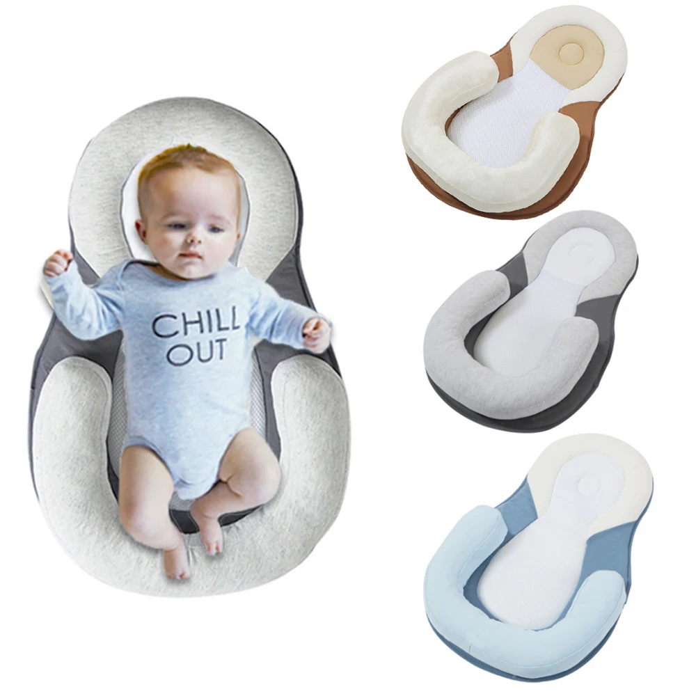 

Oeak Baby Stereotype Pillow Infant Anti-rollover Mattress Pillow For 0-12 Months Baby Sleeping Positioning Pad Cotton Pillow