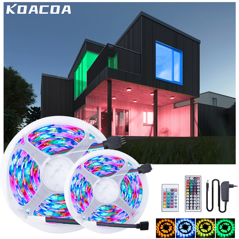 Светодиодный ленточный светильник RGB Светодиодная лента 12 В SMD 5050 2835 гибкая fita 5 м