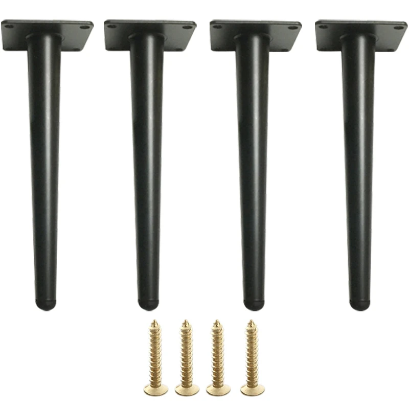 

4Pcs/Set Furniture Table Legs Metal Tapered Sofa Cupboard Cabinet Furniture Leg Feet 30CM Stool Chair Leg Feet