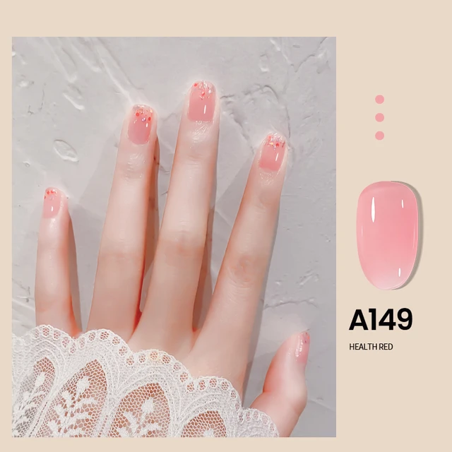 MAYCHAO 7.3ml Summer Pudding Gel Nail Polish Transparent Jelly Polish Top Coat Soak Off UV Gel Art Nail Varnish Semi Permanent A149