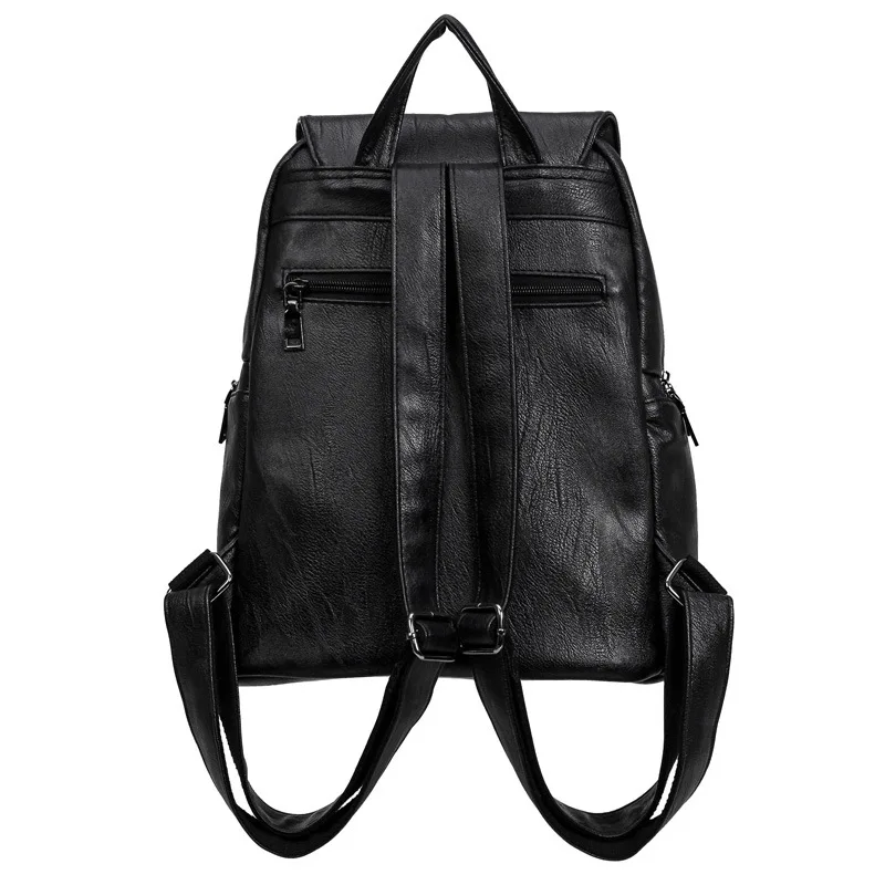 

Korean-style New Style WOMEN'S Backpack 2018 Really Washed Leather Backpack Elegant Women's Backpack Middle School Students Scho