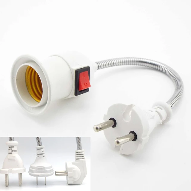 LED-Lampe E27 Steckdose Typ EU-Stecker Adapter Konverter für Birne
