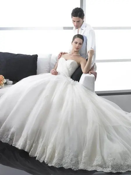 

robe de mariee vestido de noiva Free Shipping Tulle ball gown lace Flirty sweetheart Wedding Dress 2018 bridal dresses