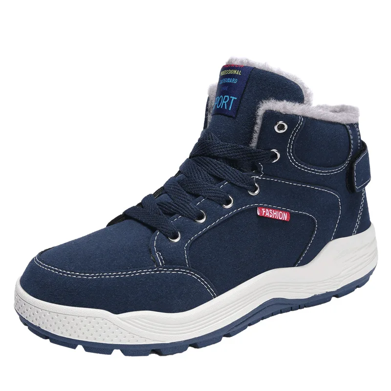 AGUTZM Mens Boots Winter Snow Boots Men Winter Shoes Warm Ankle Boots Warm Casual Shoes Men Plush Sneakers big size 39-48 Y870