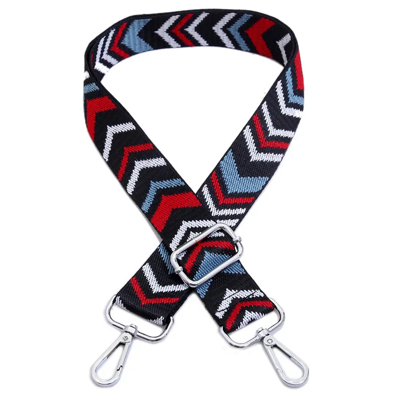 

Nylon Colored Belt Bags Strap Accessories for Women Rainbow Adjustable Shoulder Hanger Handbag Straps Handle wj