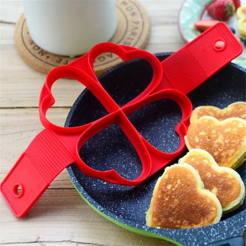 

Silicone Fried Egg Ring Maker Non Stick Pancake Maker Cooking Tool Cheese Egg Pan Flip Eggs Mold Kitchen Baking Accessories