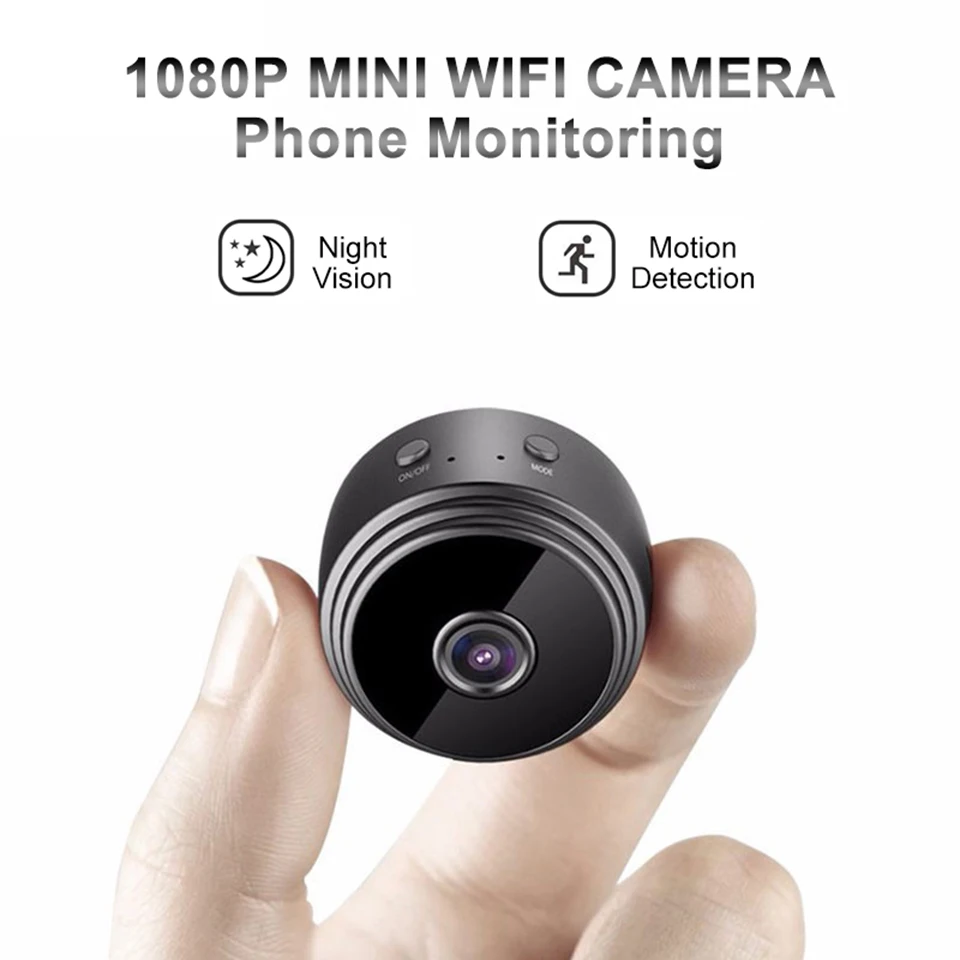 1080P Мини ip-камера HD 1080P с датчиком ночного видения, беспроводная камера с дистанционным монитором, камера наблюдения, WiFi, детский монитор, видеокамера - Цвет: 1080P