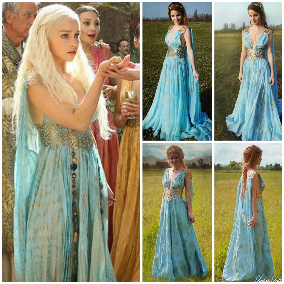 Горячая Мода мать драконов Игра престолов Daenerys Таргариен леди маскарадный костюм