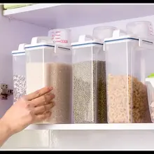 Ящик для хранения еды прозрачный контейнер набор с Pour кухонные крышки герметичные закуски сушеные фрукты контейнер для крупы коробка хлопьев для хранения