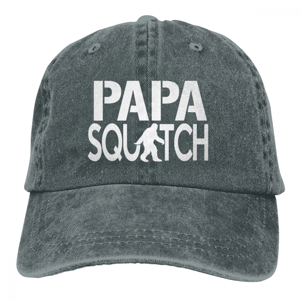 Papa Squatch Casquette черные унисекс Мужские Женские джинсовые бейсболка с ремешком кепки регулируемые Гольф папа шляпа