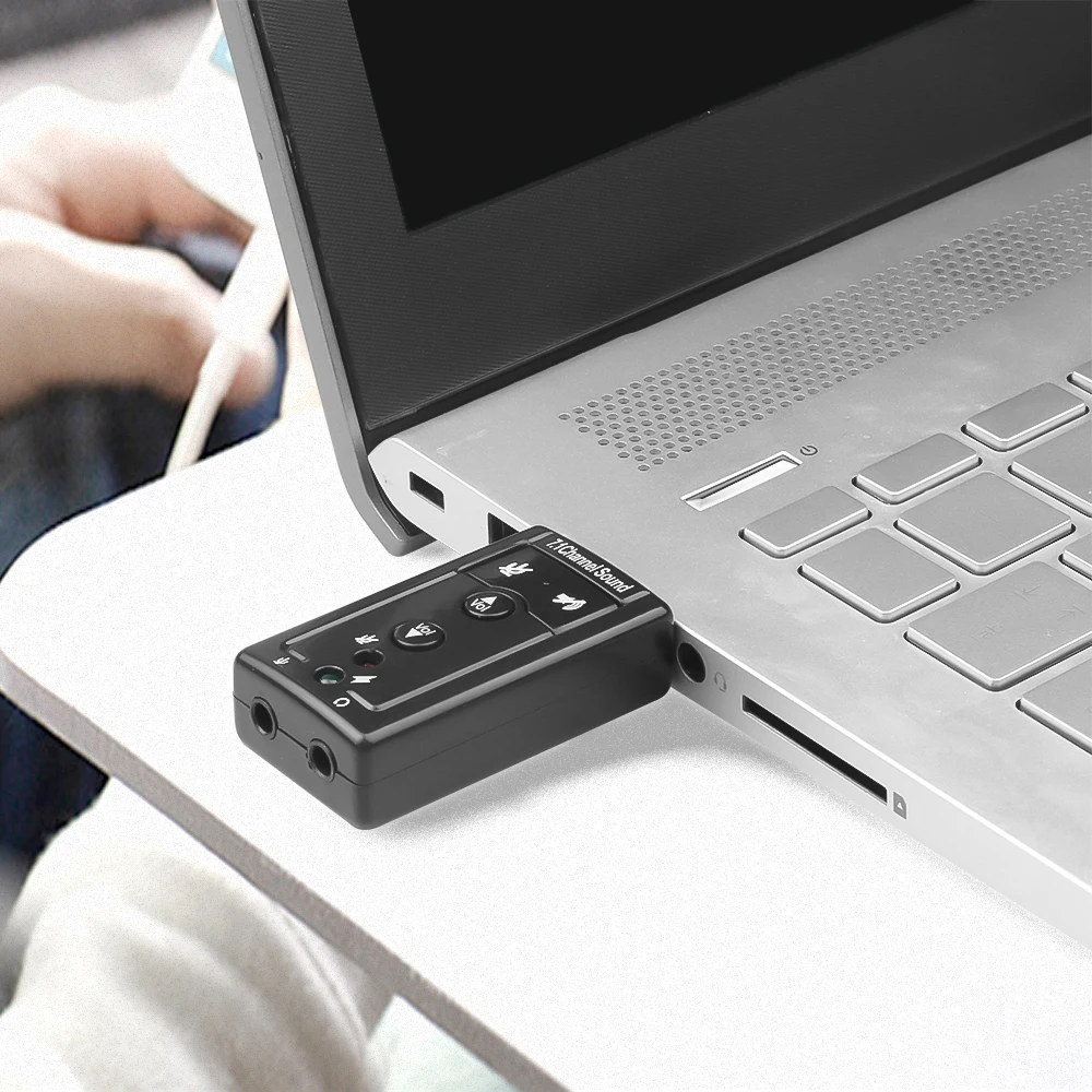 Звуковая карта Kebidu 7 1 CH USB 2 0 аудио микрофон динамик Аудио гарнитура с микрофоном 3