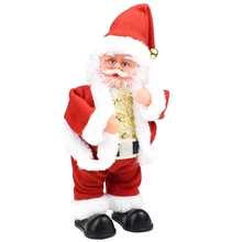 Рождественский Санта Клаус встряхивание попа электронная игрушка музыкальный светильник кукла Рождественский Декор Орнамент M09