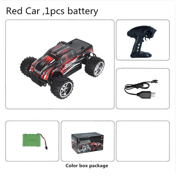 red with 1battery 2,4 пульт дистанционного управления 4WD G 1:16 высокоскоростной Багги скалолазание гоночный автомобиль RC дрейф гусеничный RC грузовик радиоуправляемый светодиодный автомобиль игрушка - Цвет: red with 1battery