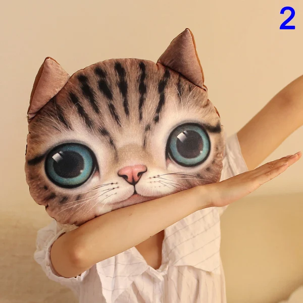 Горячая Подушка 3D с рисунком кота 35x29 см, подарок на день рождения, мягкие удобные прочные для автомобиля офис XJS789