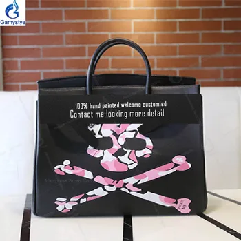 

Custom Graffiti bag ARMY Rose Skull ROCK ROLL handbag designer bag crossbody bags for ladies messenger bag luxury handbags TOTES