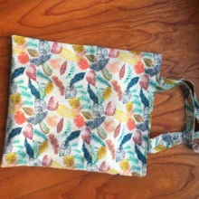 Хлопок Лен Эко сумка для рынка, шоппинга вечерние подарочные сумки цветные листья YL91106a