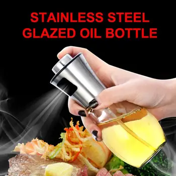 

Kitchen Tool 304 Stainless Steel Oil Sprayer 200ml Refillable Olive Oil Dispenser Bottle Sprayer For BBQ, Grilling And Roasting