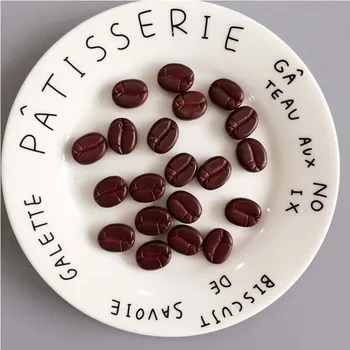 

10pcs/lot Cute Coffee Bean Magnetic Fridge Magnets Imitation Food Photo Stickers Message Stickers Home Kitchen Decoration