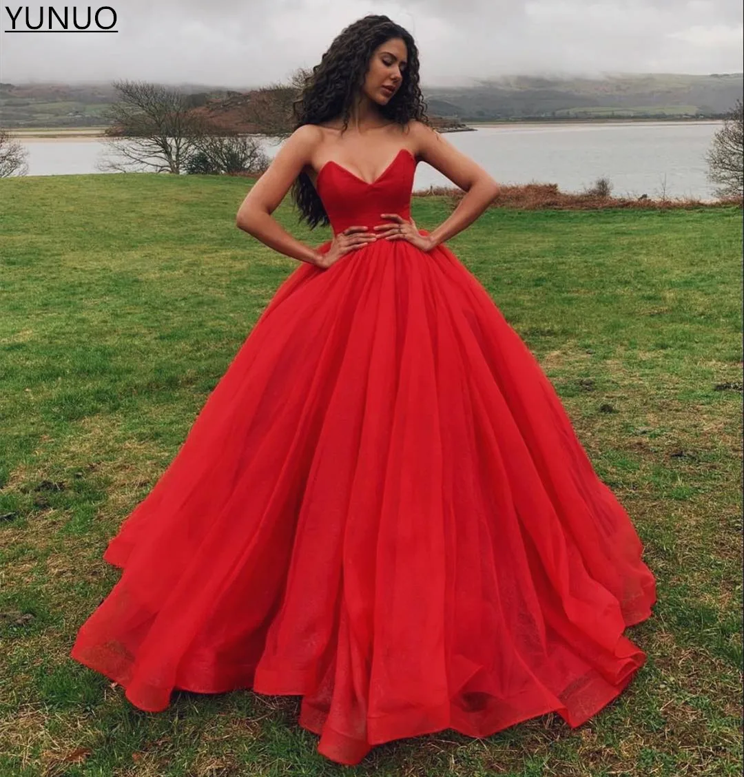 purple prom dress YUNUO Sweetheart Floor Length Red Ball Gown Prom Party Dresses Sexy Custom вечерние платья Evening Gowns vestidos de graduación simple prom dresses Prom Dresses